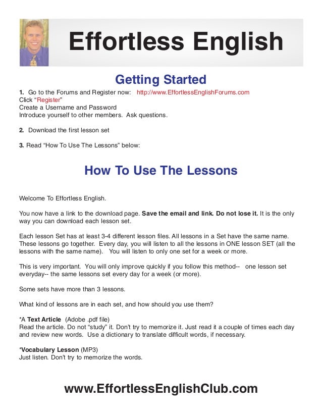Effortless English Pdf File